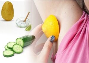 quitar las manchas en las axilas